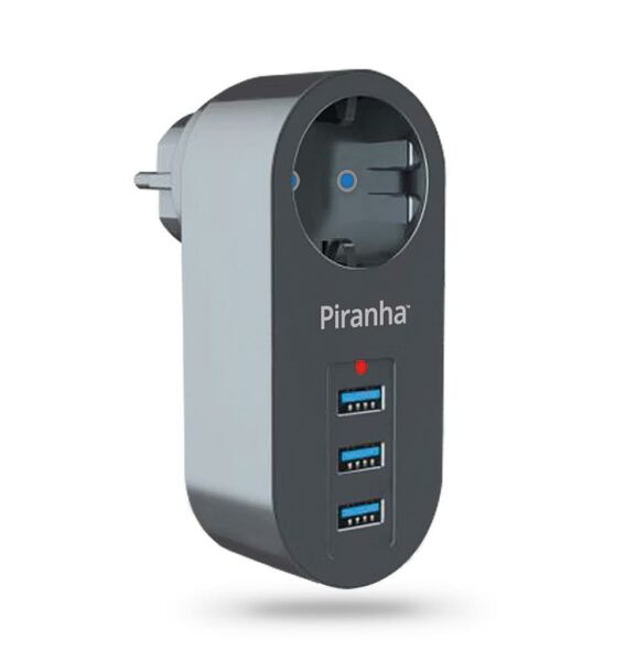 Piranha 3 Usb'li Termal Akım Korumalı Priz